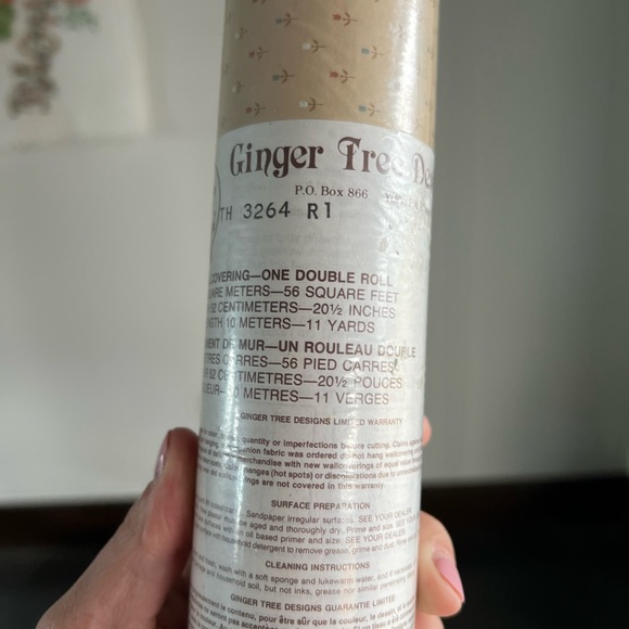 Vintage Wallpaper Pastel Flowers Tulip Ginger Tree Designs VTG 56 Sq Ft - Picture 7 of 13